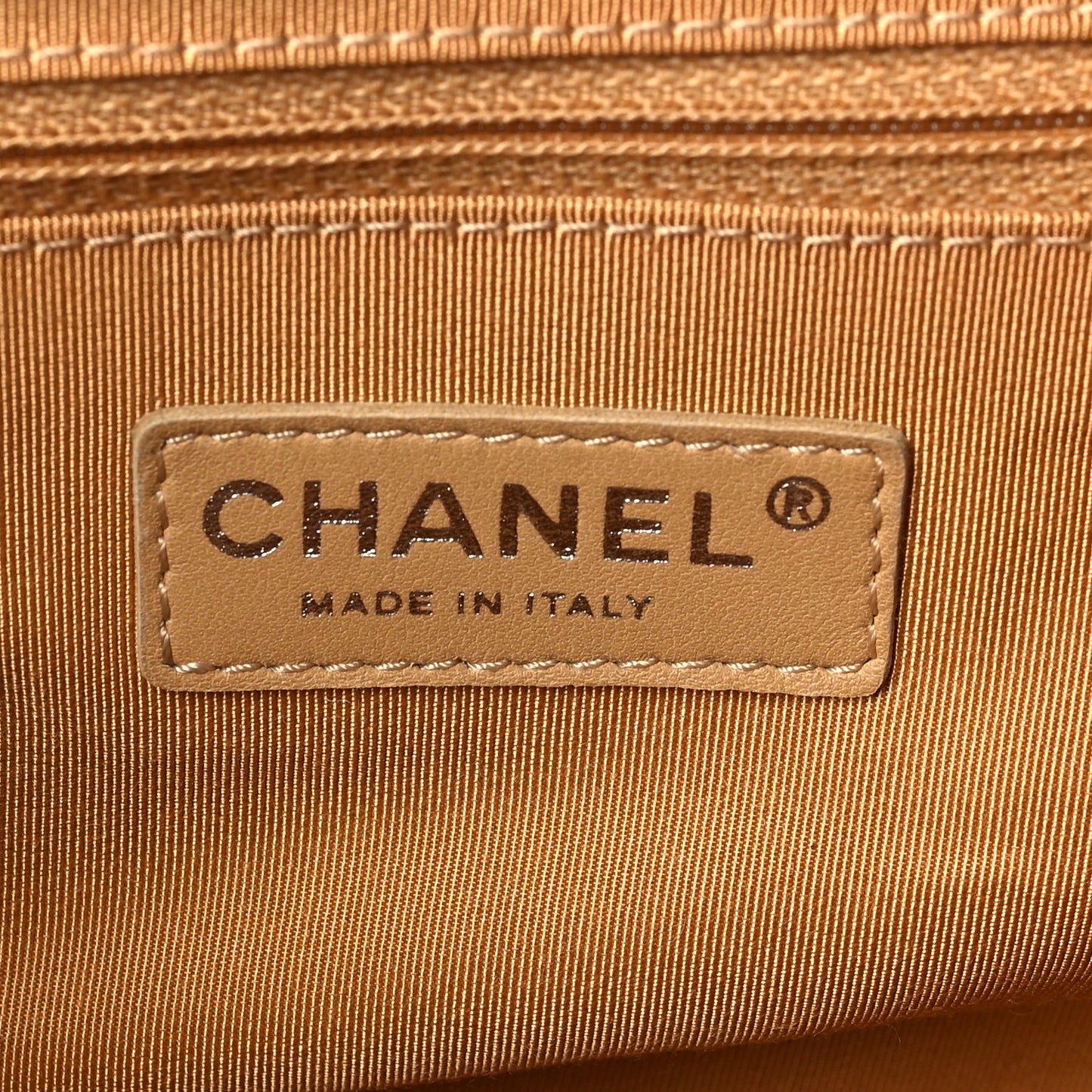 Washed Lambskin Quilted Medium Chain Around Messenger Dark Beige