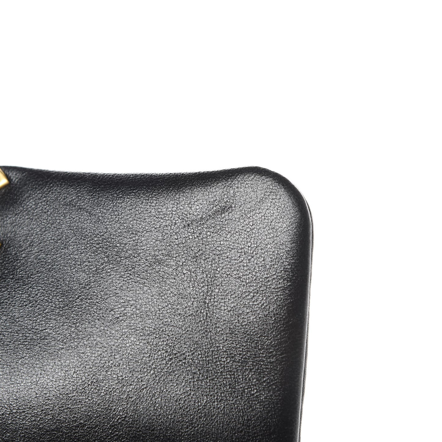 Goatskin Quilted Medium 19 Flap Black
