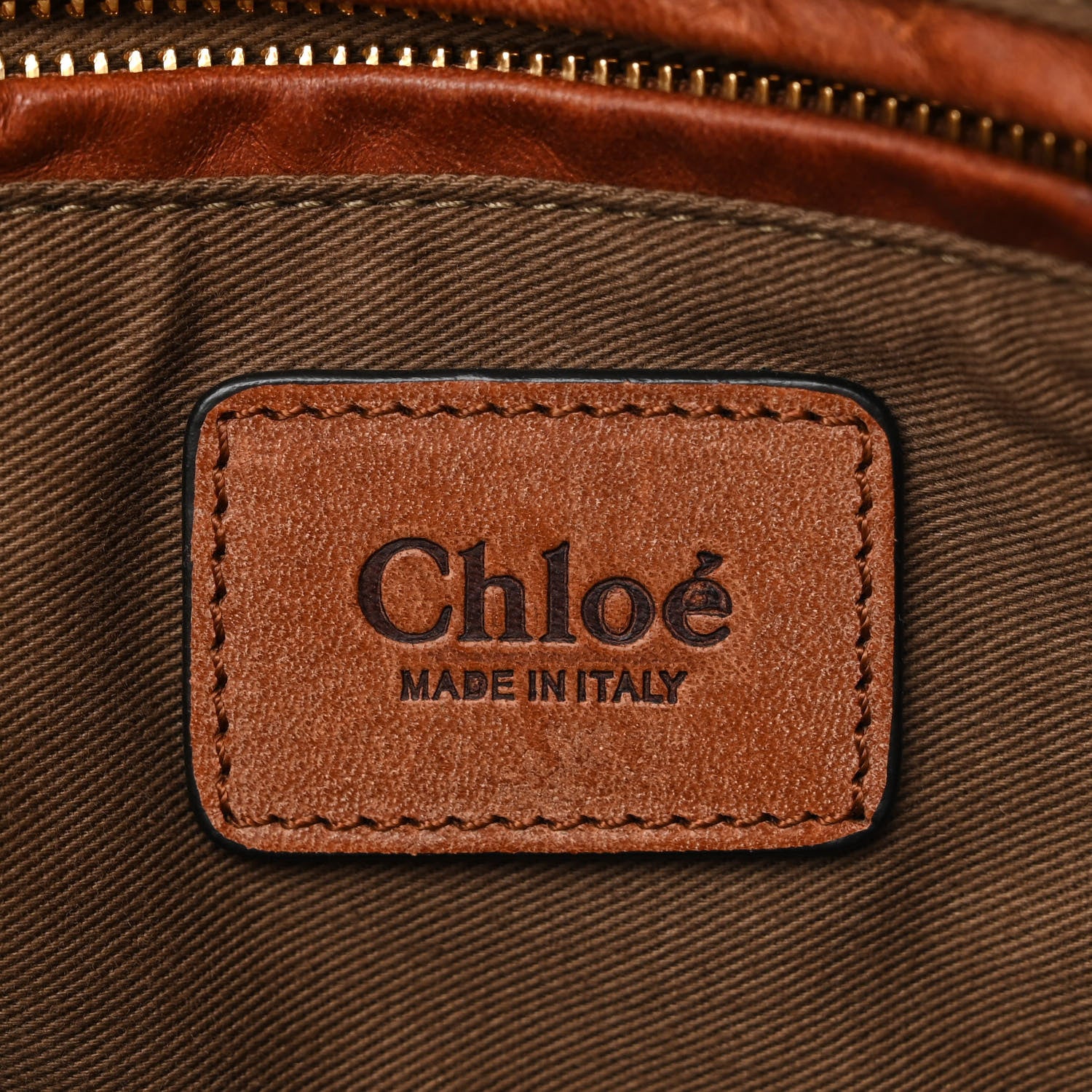 Chloe Calfskin Crocodile Embossed Medium Marcie Satchel Mahogany 6 of 10