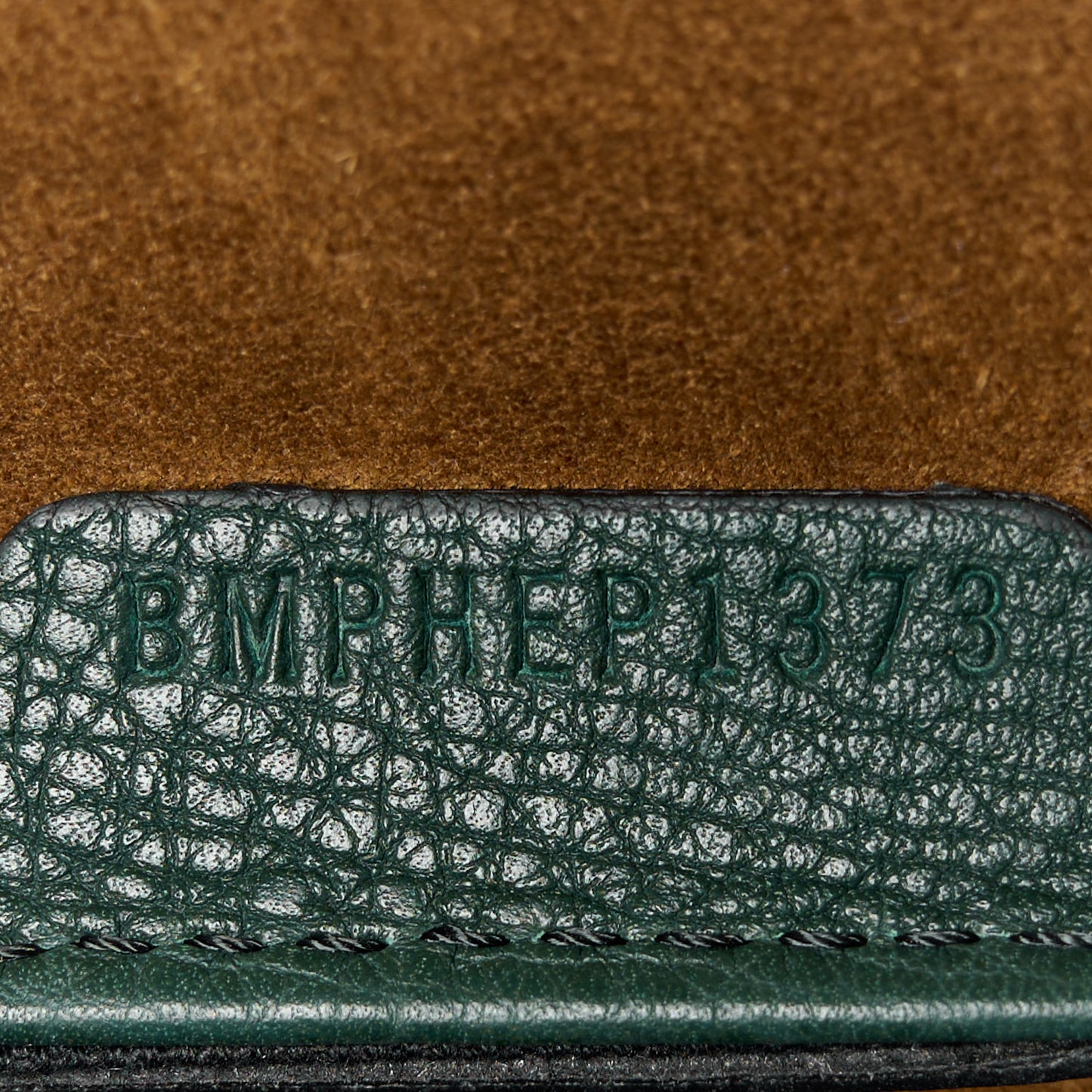 Derby Calfskin House Check Small Macken Crossbody Bag Dark Bottle Green