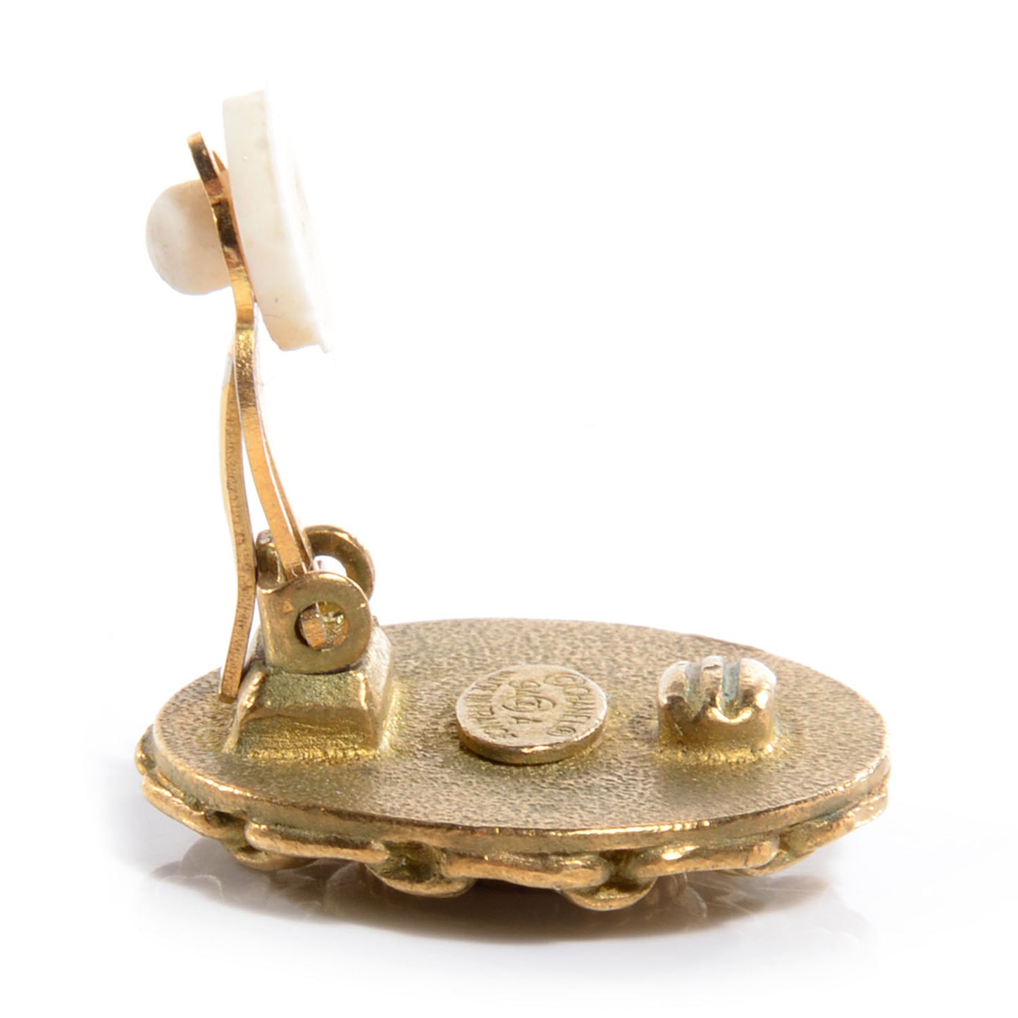 CC Clip On Earrings Gold