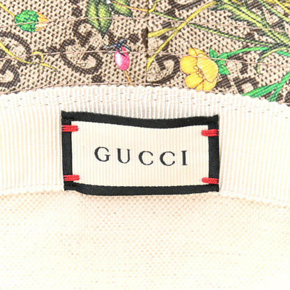 Gucci GG Supreme Monogram Flora Fedora Hat L White 6 of 7