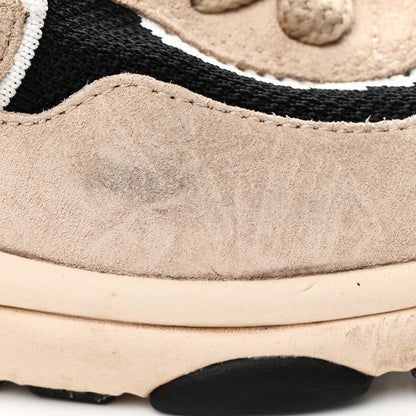 Chanel Mesh Suede Fabric Womens CC Sneakers 38.5 Light Pink White Black 10 of 11