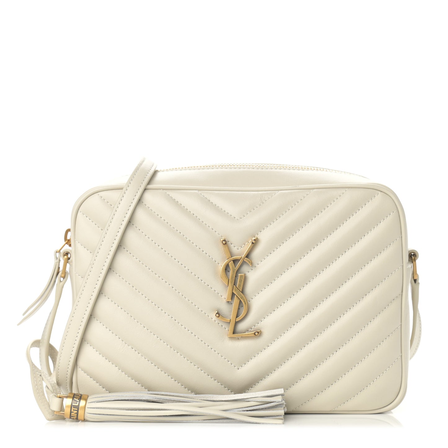 Calfskin Matelasse Monogram Lou Camera Bag Crema Soft