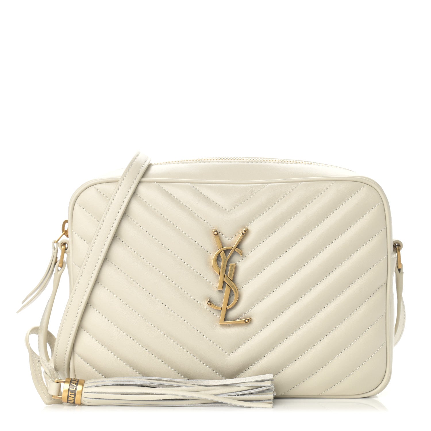 Saint Laurent Calfskin Matelasse Monogram Lou Camera Bag Crema Soft 1 of 8