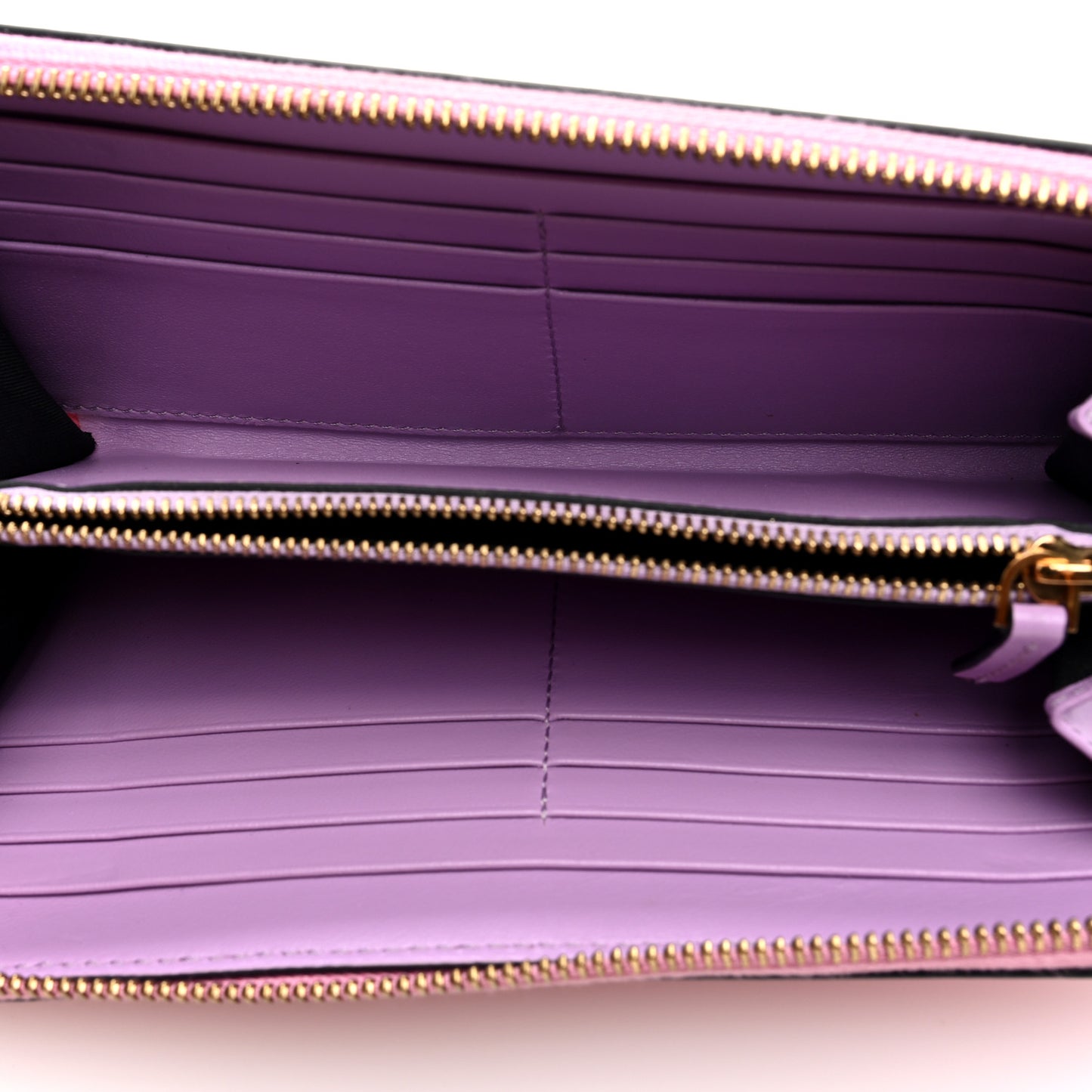 Calfskin Medusa Zip Wallet Pink