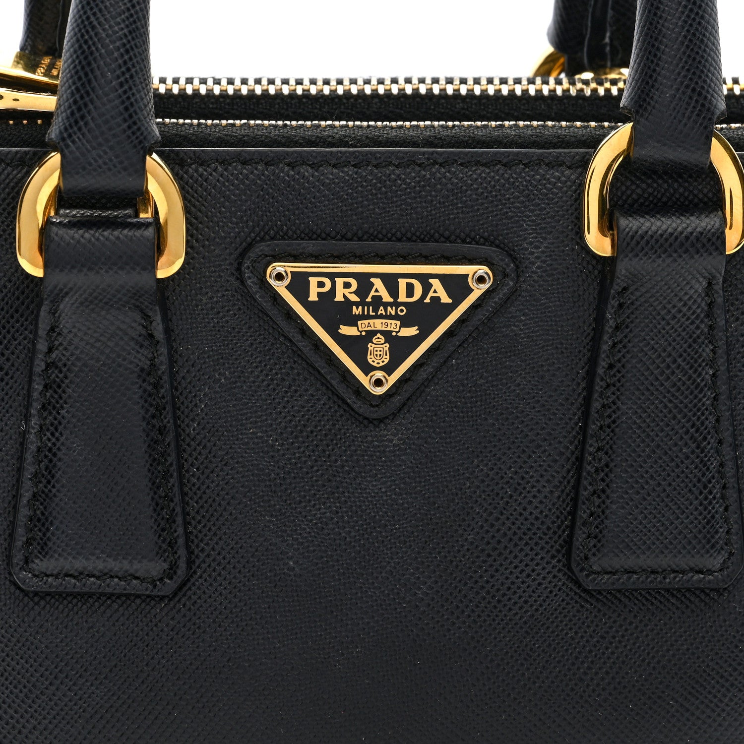 Prada Saffiano Micro Galleria Double Zip Tote Black 1773071