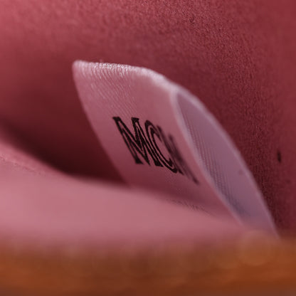 MCM Calfskin Studded Shoulder Bag Pink 6 of 12