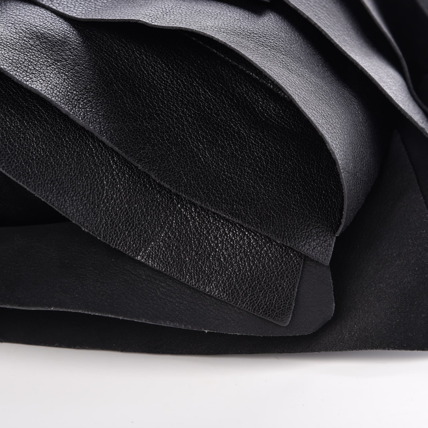 Saint Laurent Chevre Leather Ruffle Saint Tropez Black 10 of 10