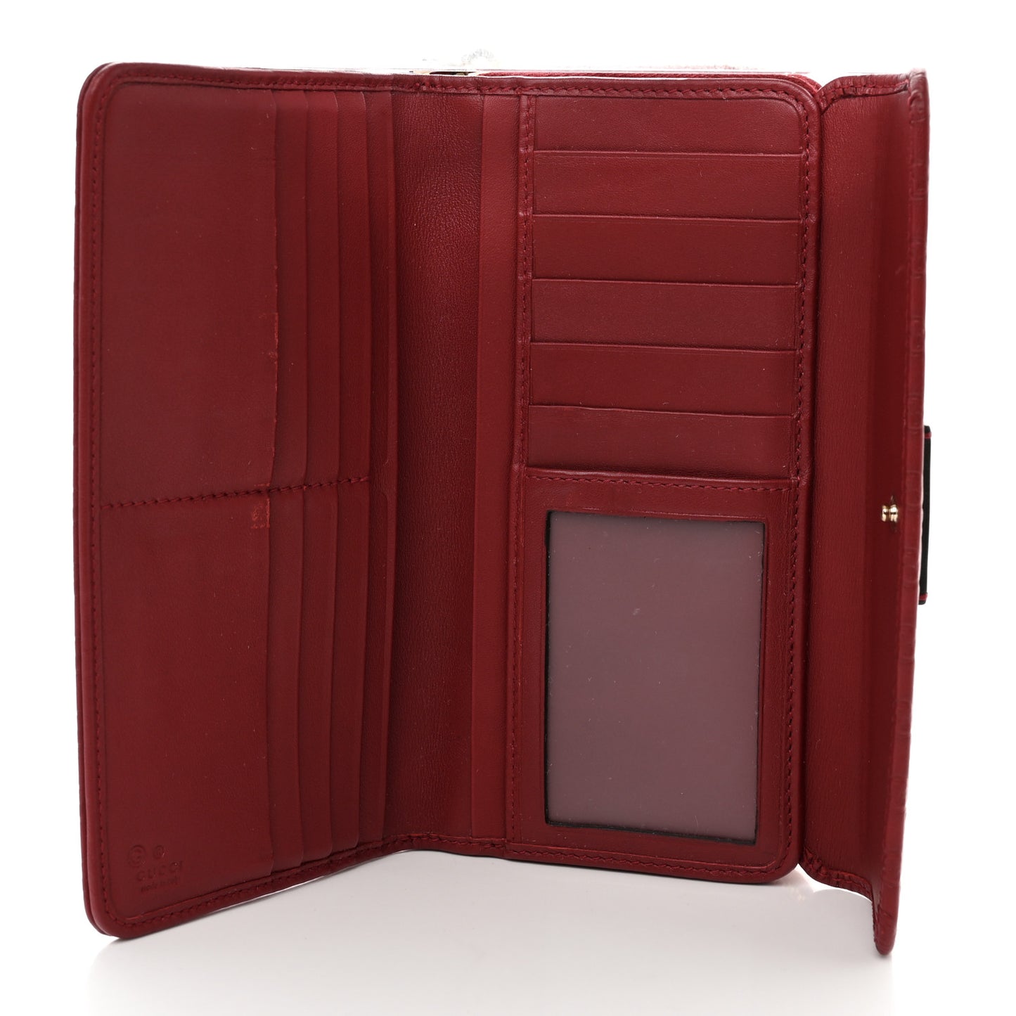 Soft Microguccissima Continental Zip Wallet Red