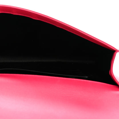 Saint Laurent Goatskin Monogram Large Belle De Jour Clutch Lipstick Fuchsia 5 of 7