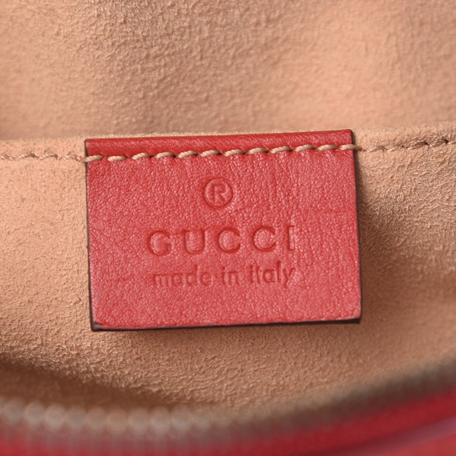 Gucci Calfskin Matelasse GG Marmont Belt Bag 95 38 Hibiscus Red 7 of 11