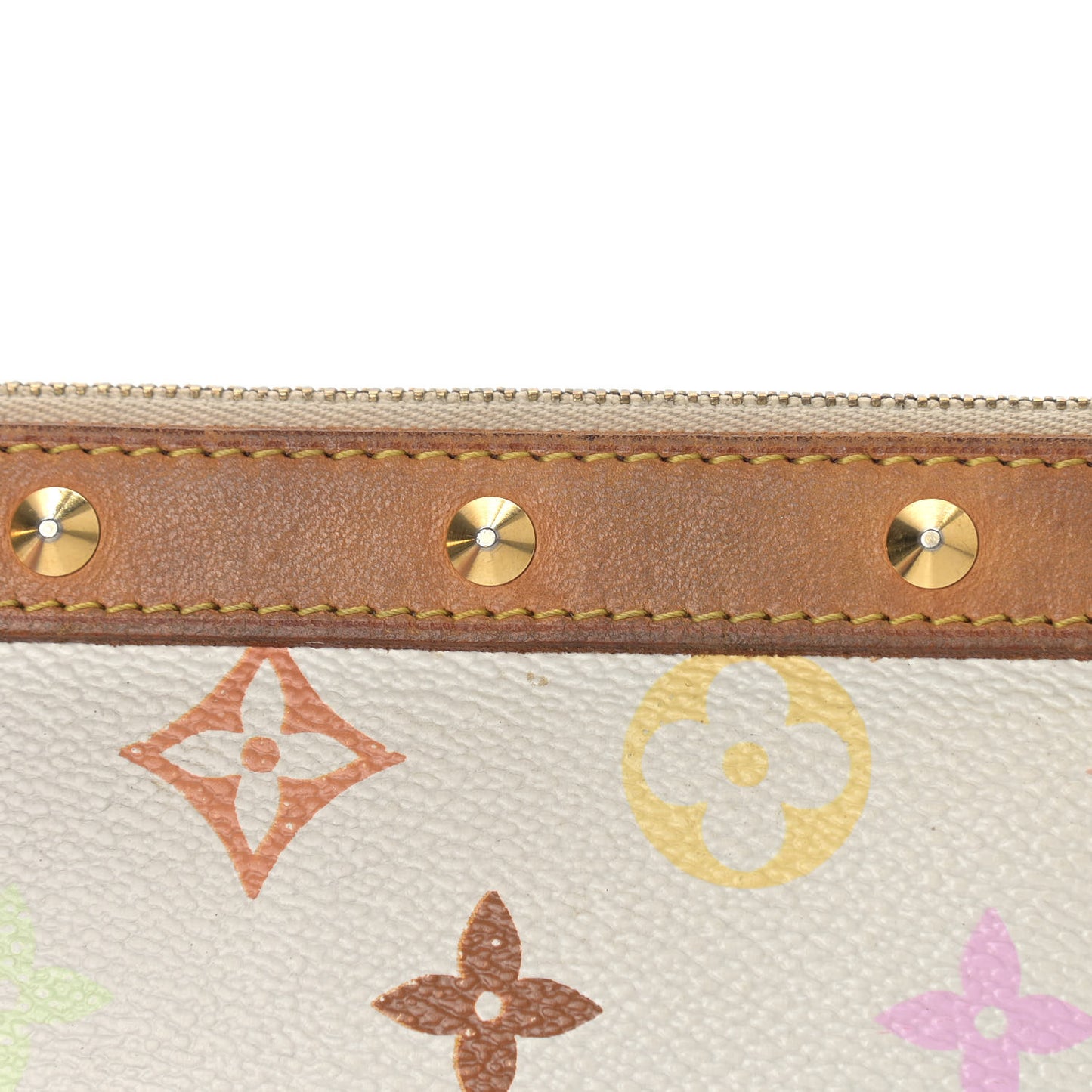 Monogram Multicolor Pochette Accessories White