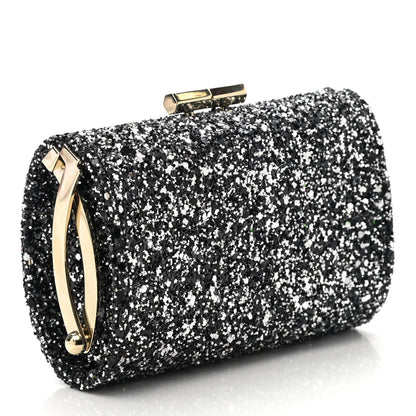 Jimmy Choo Glitter Fabric Mini Tube Black Silver 3 of 6