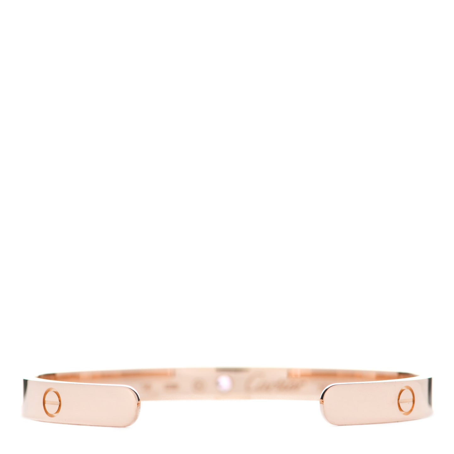 18K Pink Gold Pink Sapphire LOVE Cuff Bracelet 18