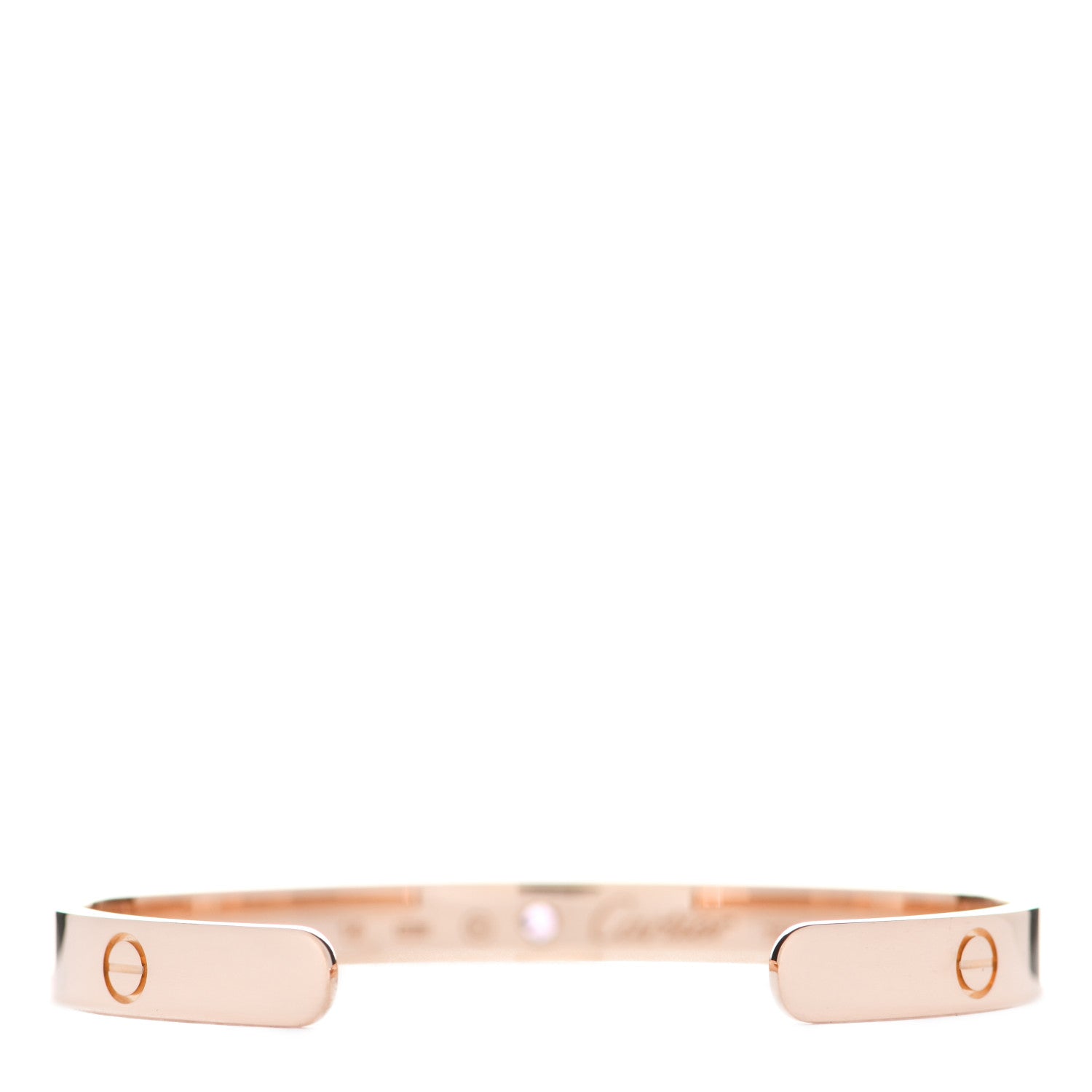 Cartier 18K Pink Gold Pink Sapphire LOVE Cuff Bracelet 18 2 of 3
