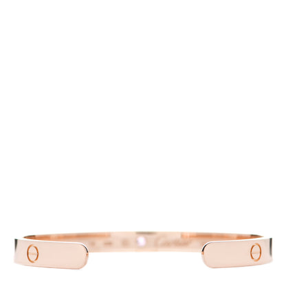 Cartier 18K Pink Gold Pink Sapphire LOVE Cuff Bracelet 18 2 of 3