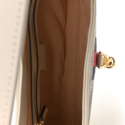 Gucci GG Supreme Monogram Azalea Calfskin Web Small Jackie 1961 Hobo Beige Ebony Mystic White 5 of 10