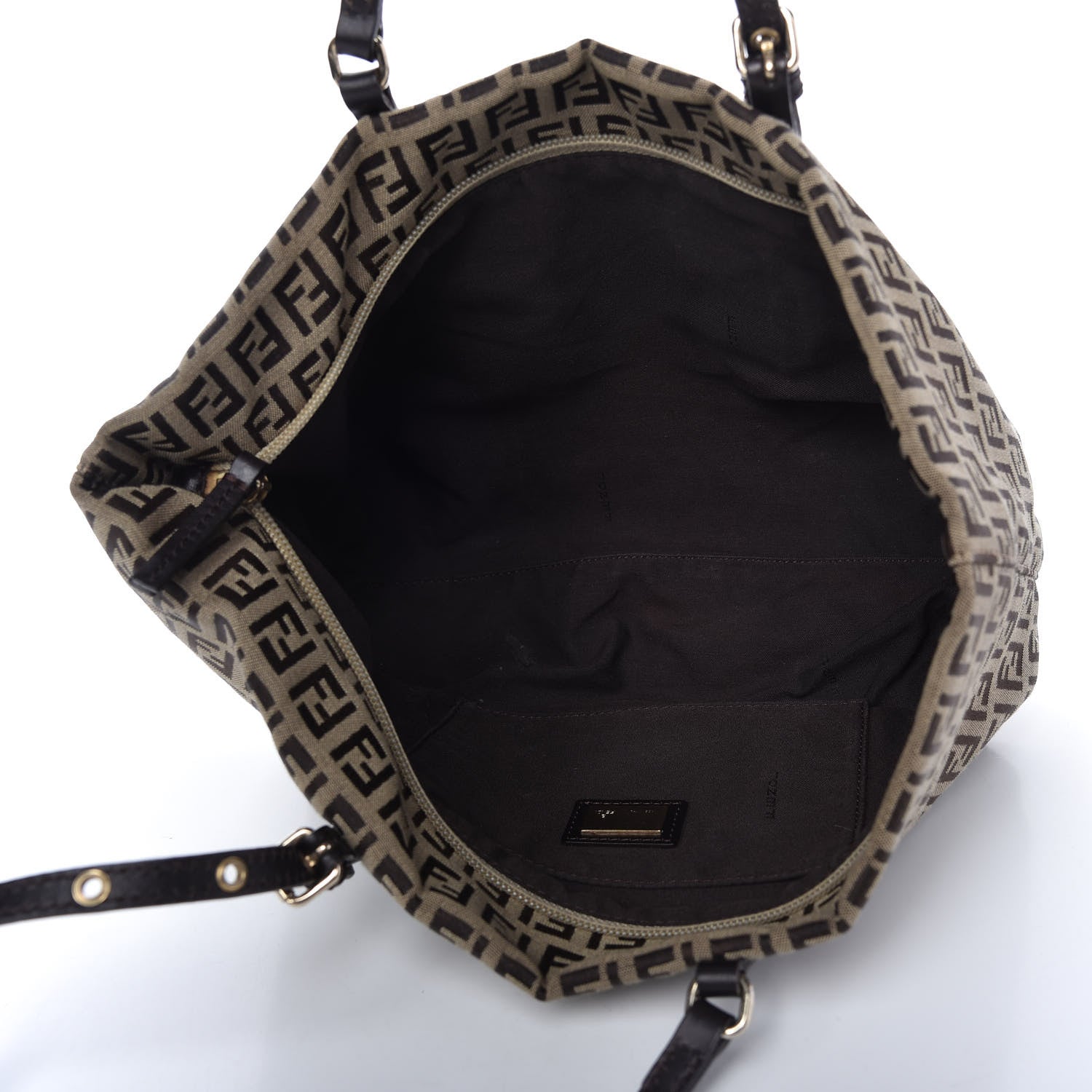 Fendi Zucchino Shopper Tote Brown 5 of 11