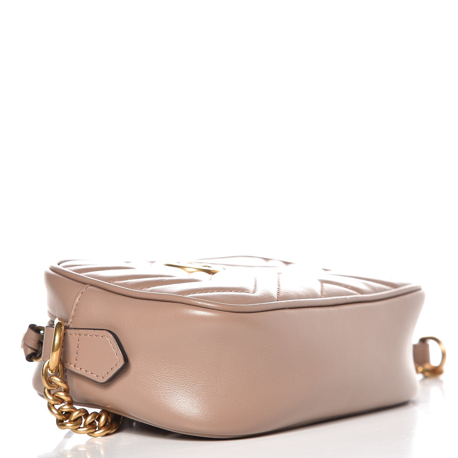 Gucci Calfskin Matelasse Mini GG Marmont Chain Shoulder Bag Nude 4 of 7