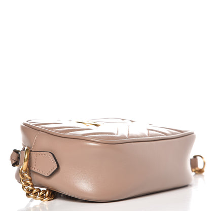 Gucci Calfskin Matelasse Mini GG Marmont Chain Shoulder Bag Nude 4 of 7