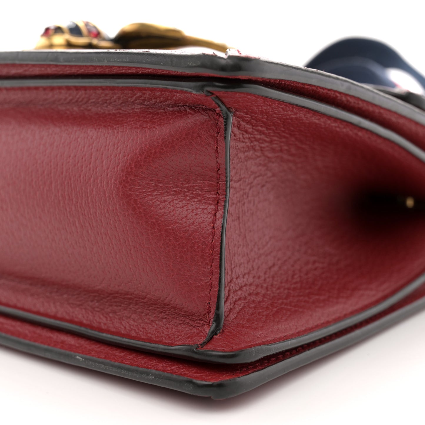 GG Supreme Monogram Small Queen Margaret Top Handle Bag Red