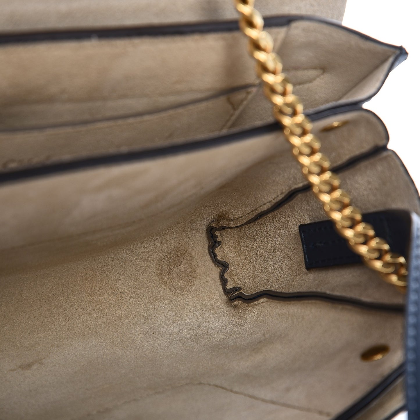 Calfskin Small Faye Shoulder Bag Denim Blue