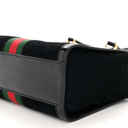 Gucci Suede Patent GG Web Small Ophidia Tote Bag Black 10 of 10