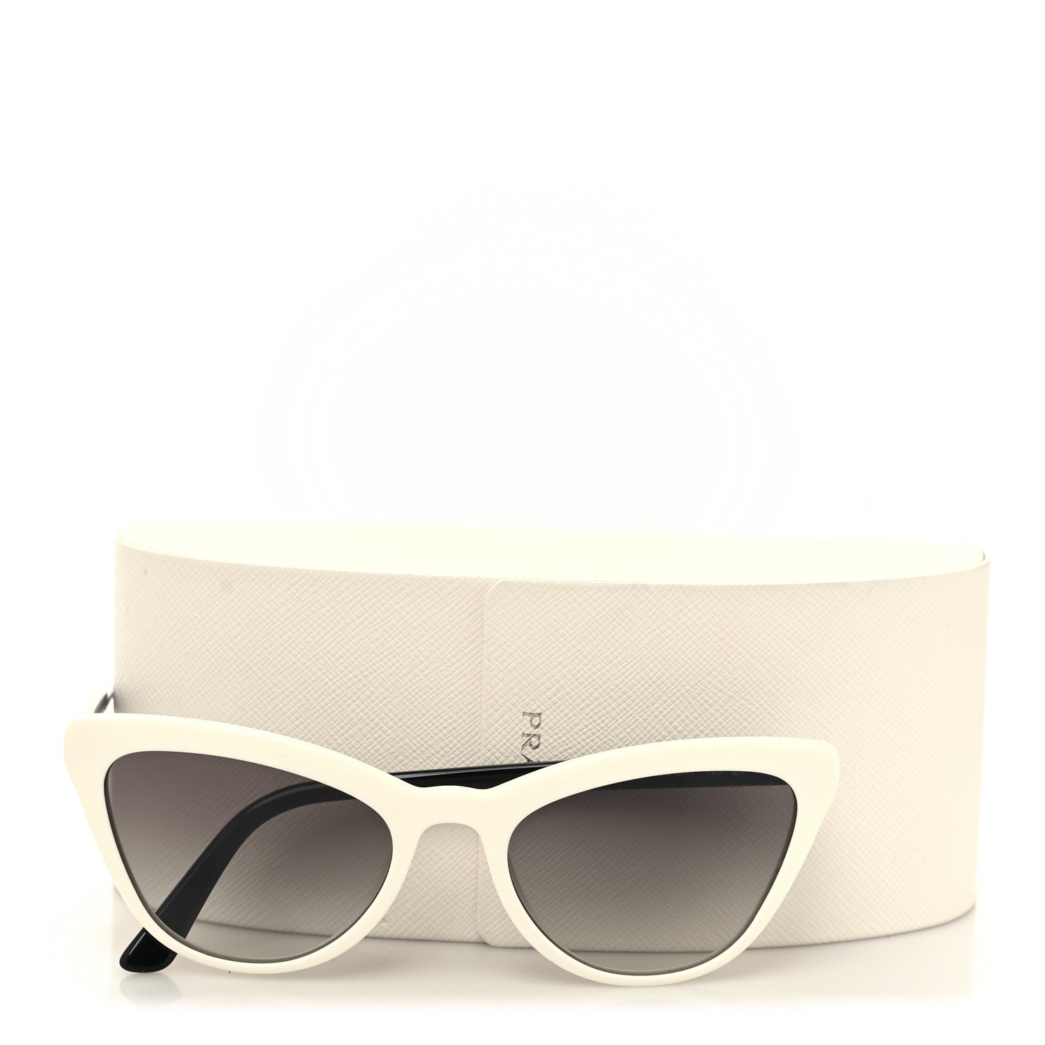 Prada Acetate Cat Eye Sunglasses SPR 01V White Black 7 of 7
