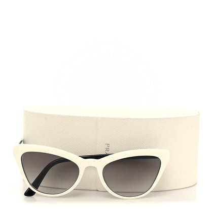Prada Acetate Cat Eye Sunglasses SPR 01V White Black 7 of 7