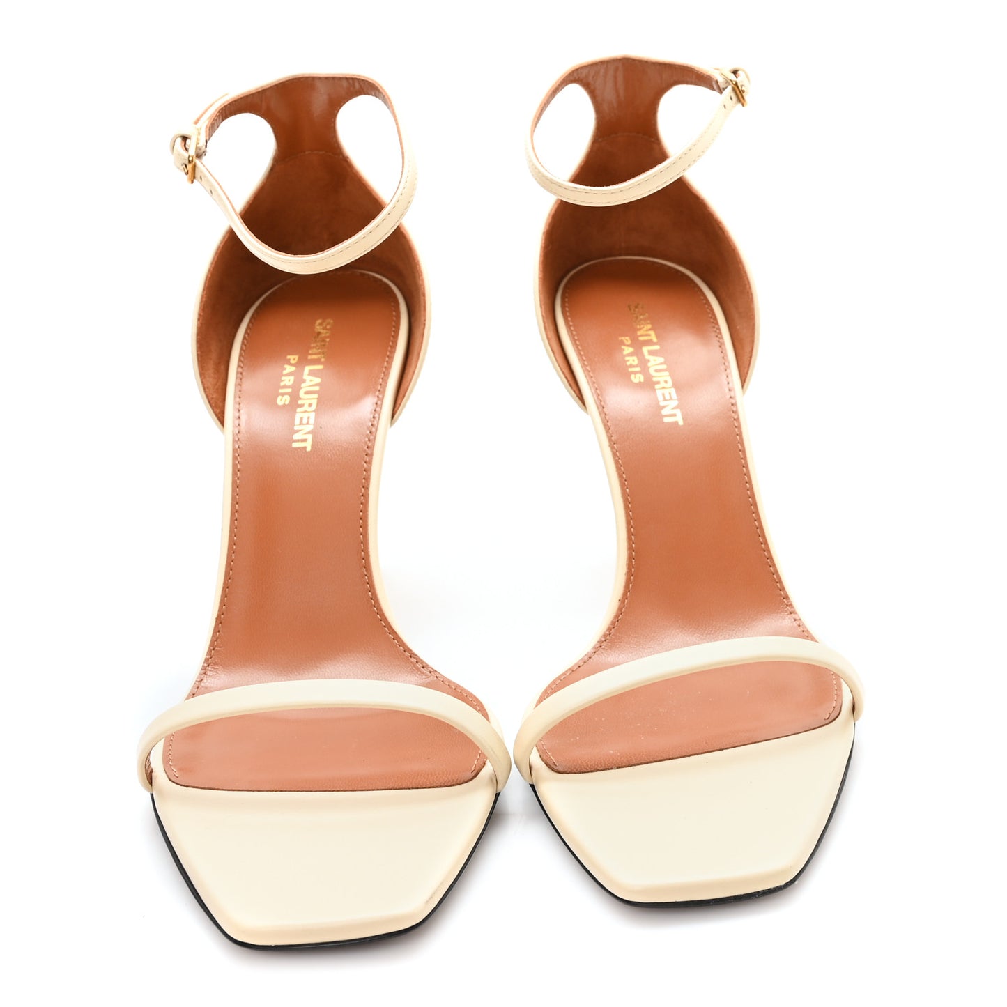 Calfskin Opyum 85 Sandals 38.5 Light Bronze Real Beige