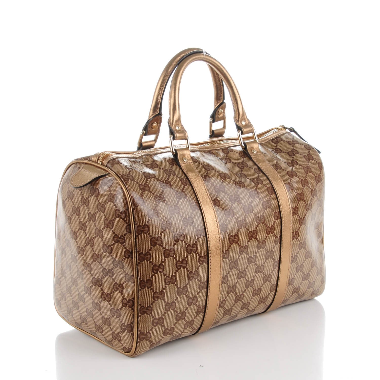 Gucci Crystal Monogram Medium Joy Boston Bronze 3 of 7