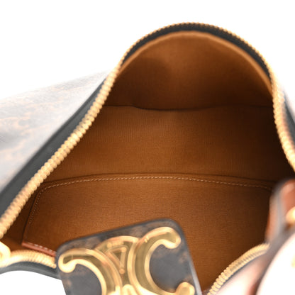 Celine Triomphe Canvas Calfskin Medium Strap Ava Triomphe Shoulder Bag Tan 5 of 12