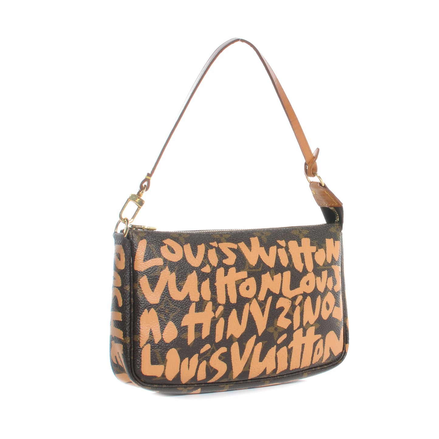 Monogram Graffiti Pochette Accessories Peach