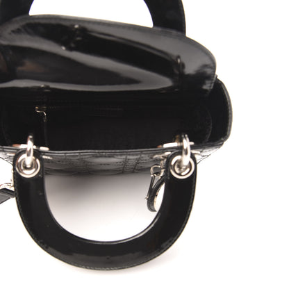 Christian Dior Patent Cannage Mini Lady Dior Black 5 of 10