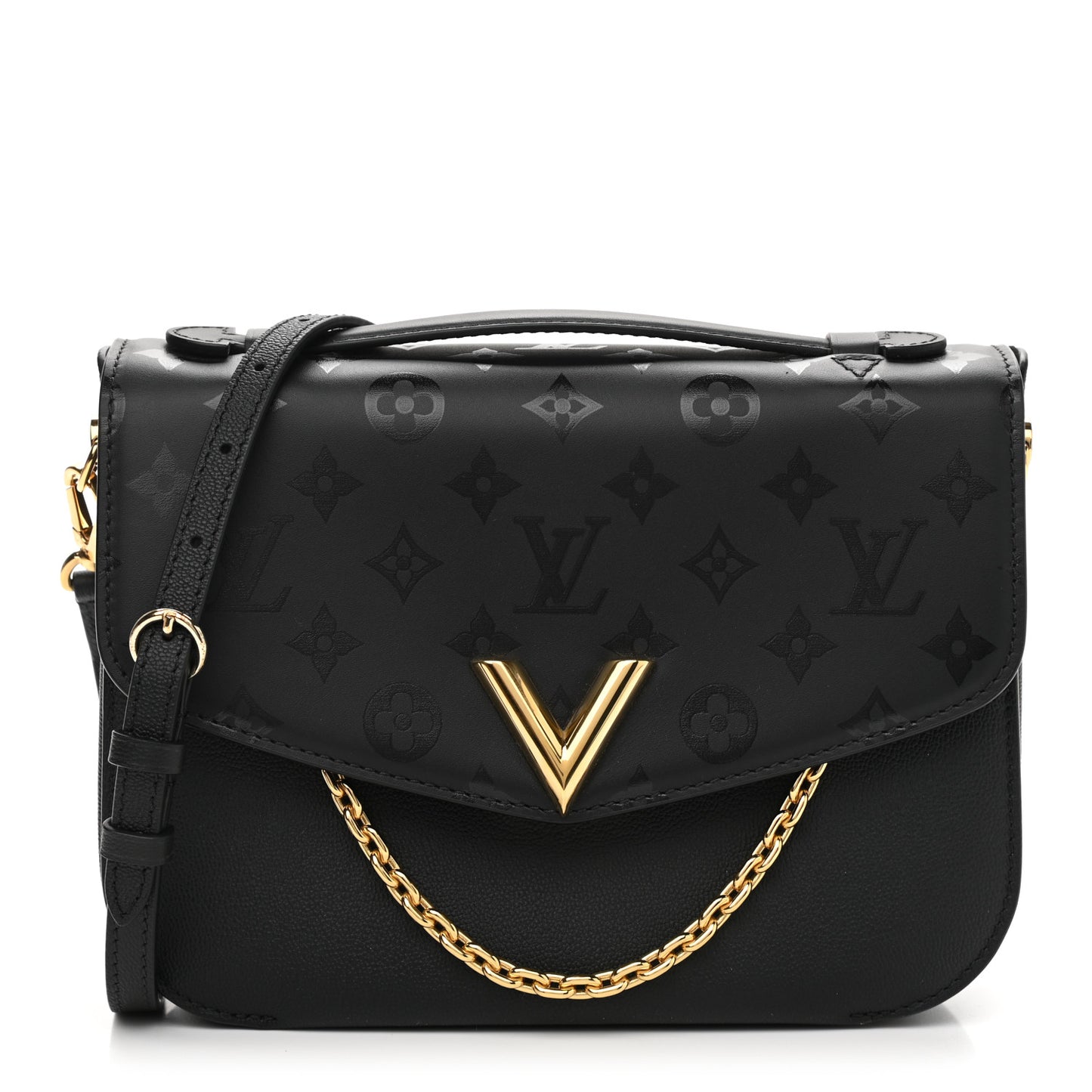 Calfskin Monogram Very Messenger Black