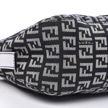 Fendi Zucchino Vitello Baguette Black White 9 of 11