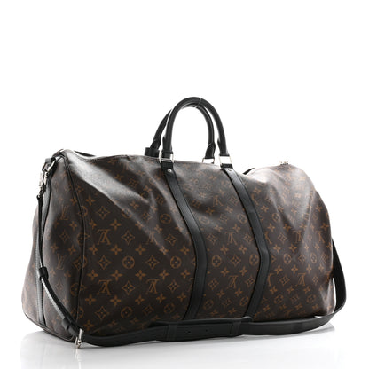 Louis Vuitton Monogram Macassar Keepall Bandouliere 55 2 of 8