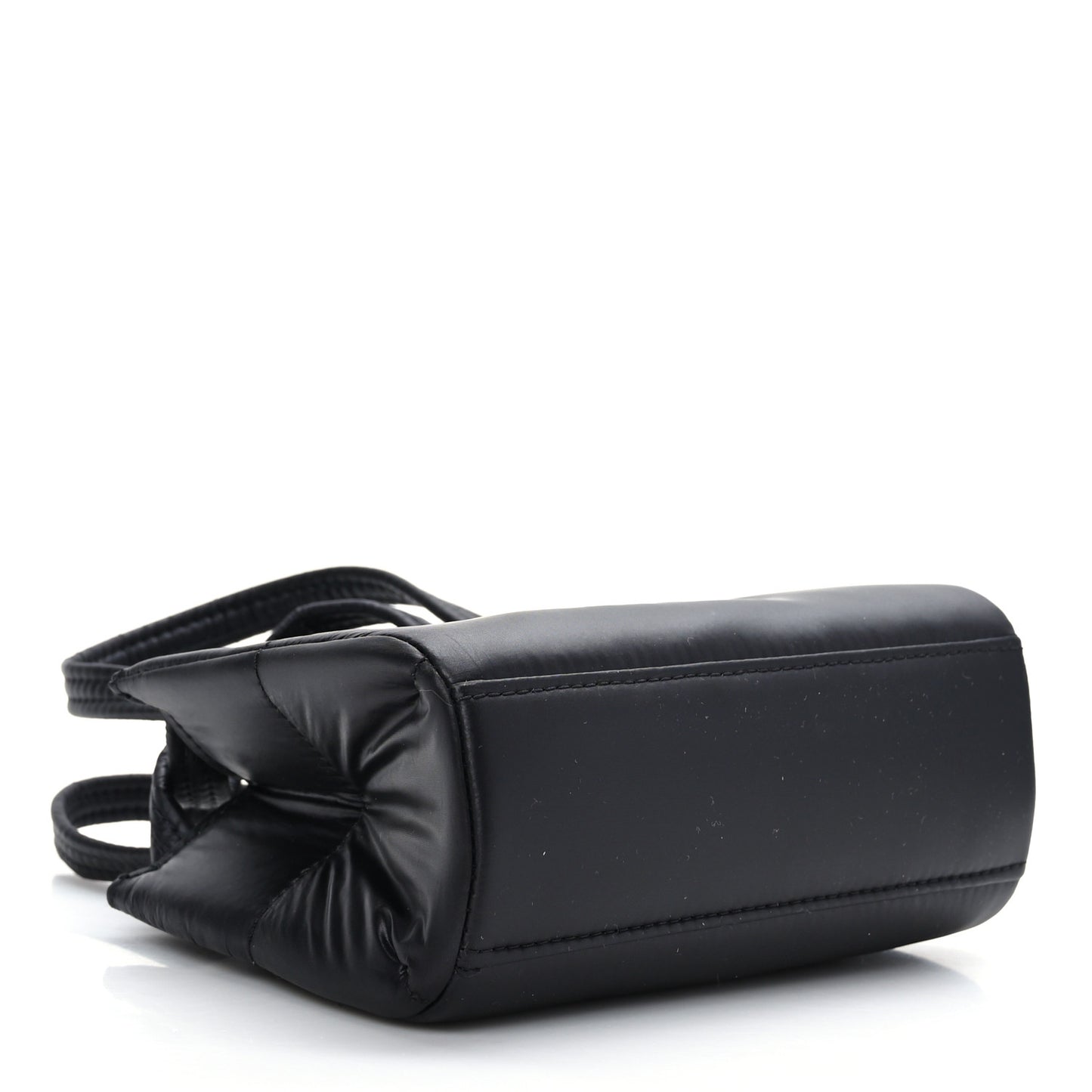 Nylon Small Puff Shopping Bag Black