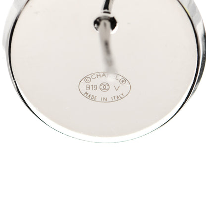 Chanel Pearl Baguette Crystal CC Round Earring Silver 4 of 4