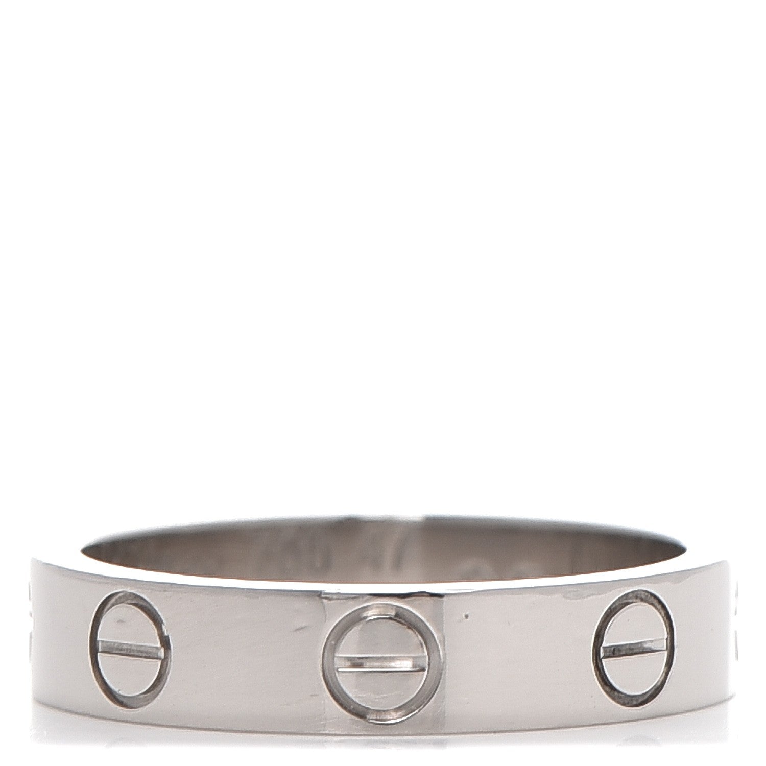 Cartier 18K White Gold 4mm LOVE Wedding Band Ring 47 4.25 1 of 4