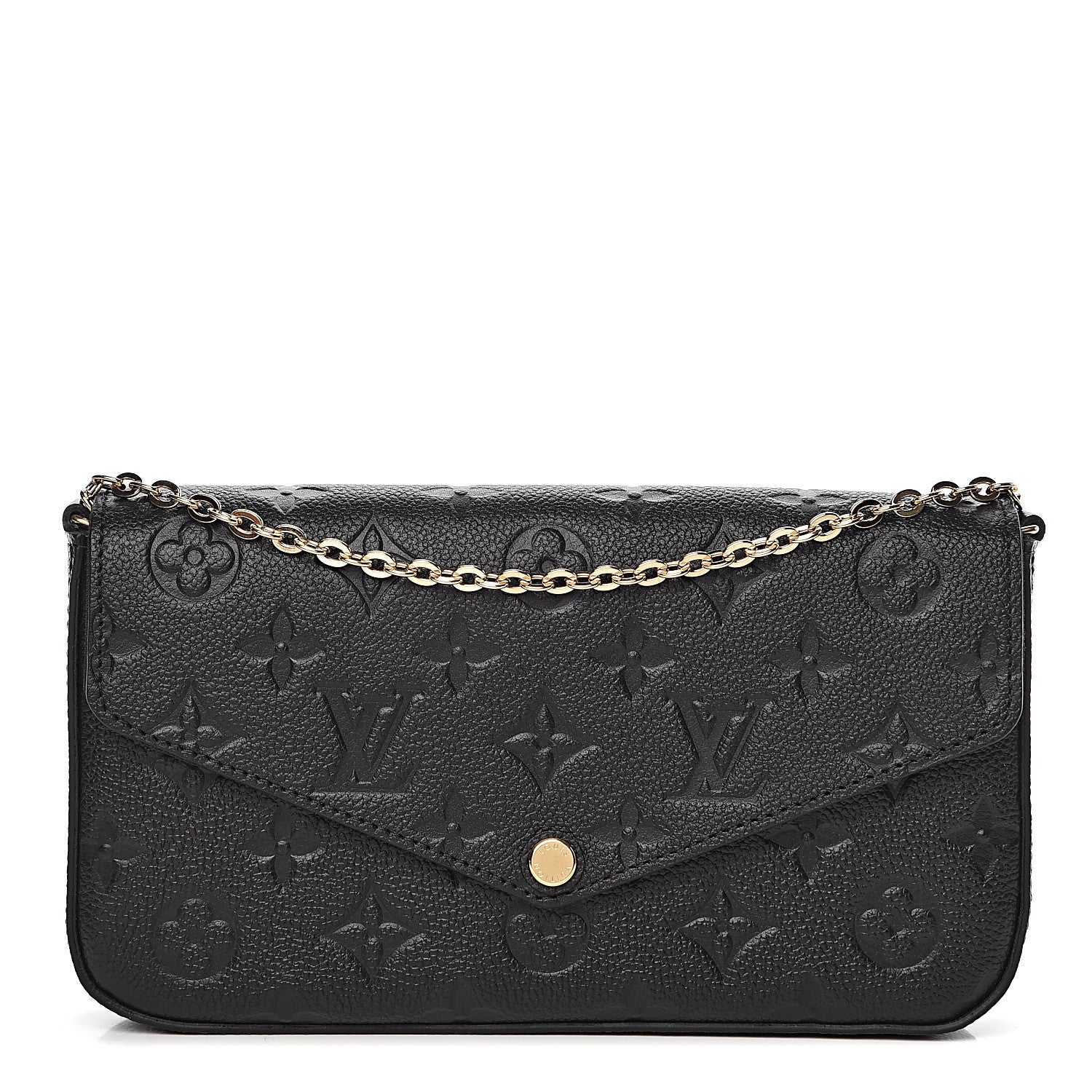 Louis Vuitton Empreinte Pochette Felicie Chain Wallet Black 1 of 12