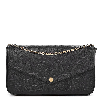 Louis Vuitton Empreinte Pochette Felicie Chain Wallet Black 1 of 12