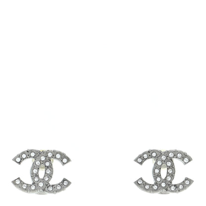 Chanel Ruthenium Crystal CC Earrings 1 of 5