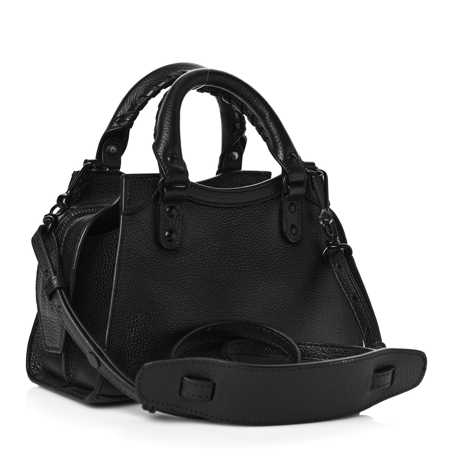 Grained Calfskin Neo Classic Black Hardware Mini City Black