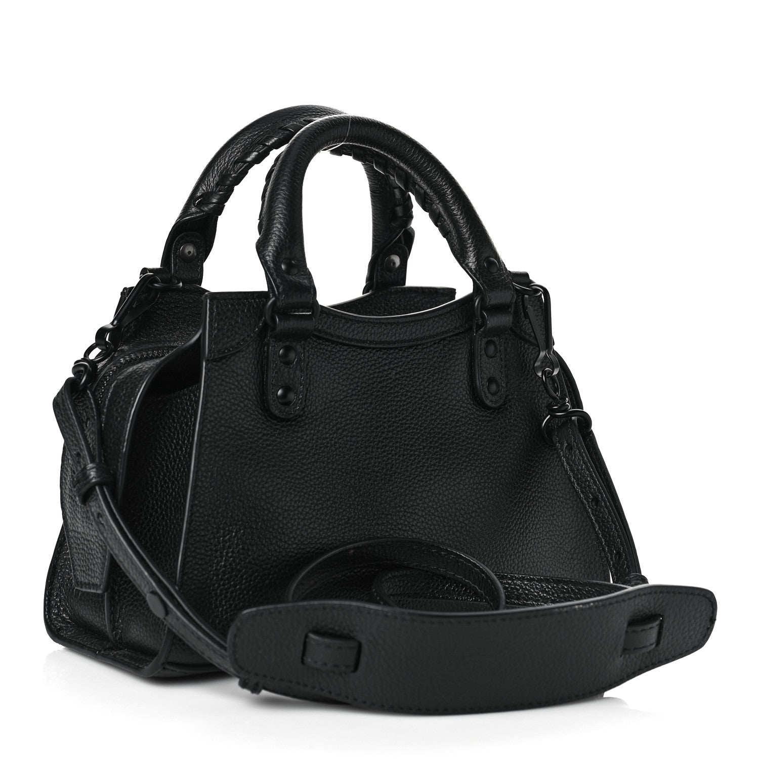 Balenciaga Grained Calfskin Neo Classic Black Hardware Mini City Black 2 of 7
