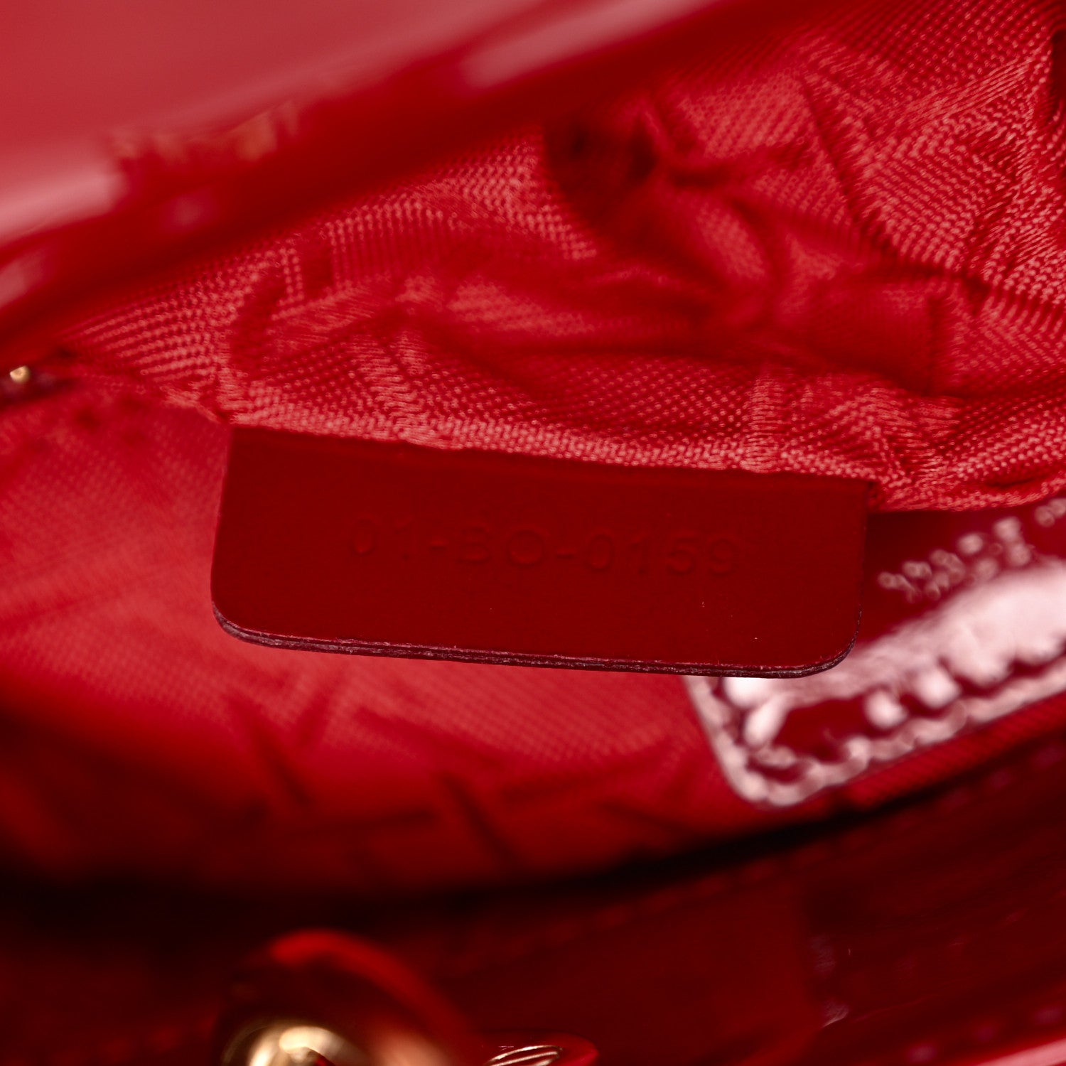 Christian Dior Patent Cannage Mini Lady Dior Red 8 of 11