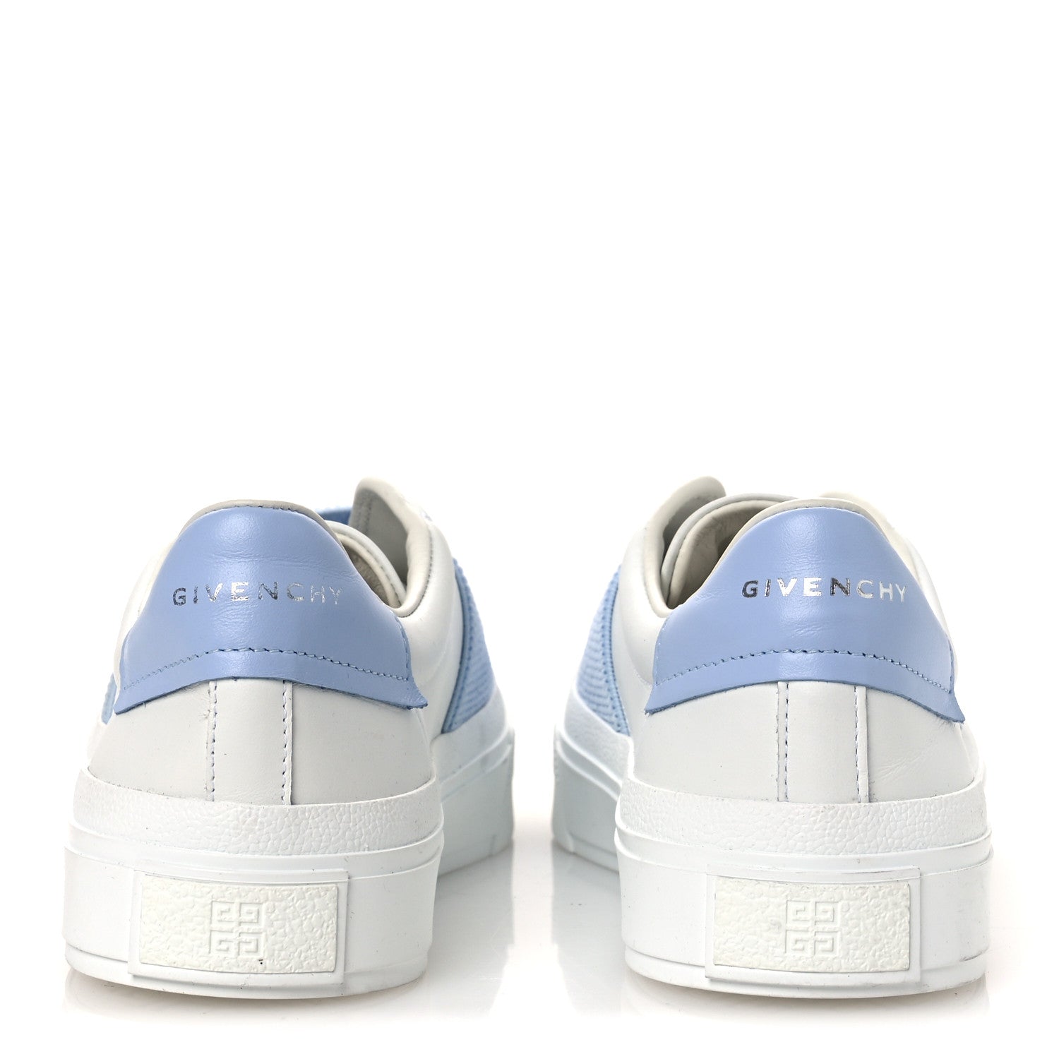 Givenchy Calfskin Band Logo Womens City Sport Sneakers 38 White Blue 6 of 12