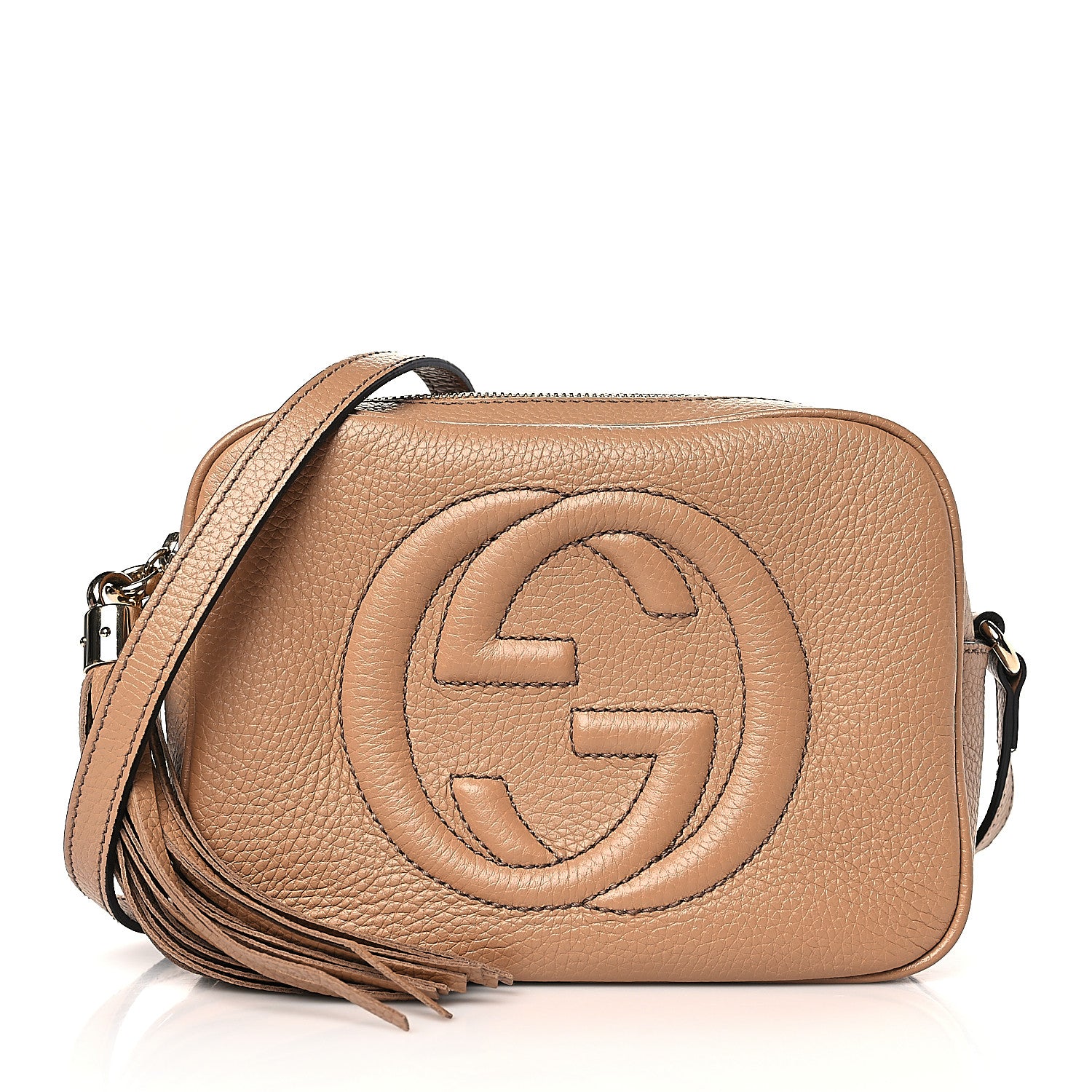 Gucci Pebbled Calfskin Small Soho Disco Bag Camelia 1 of 9