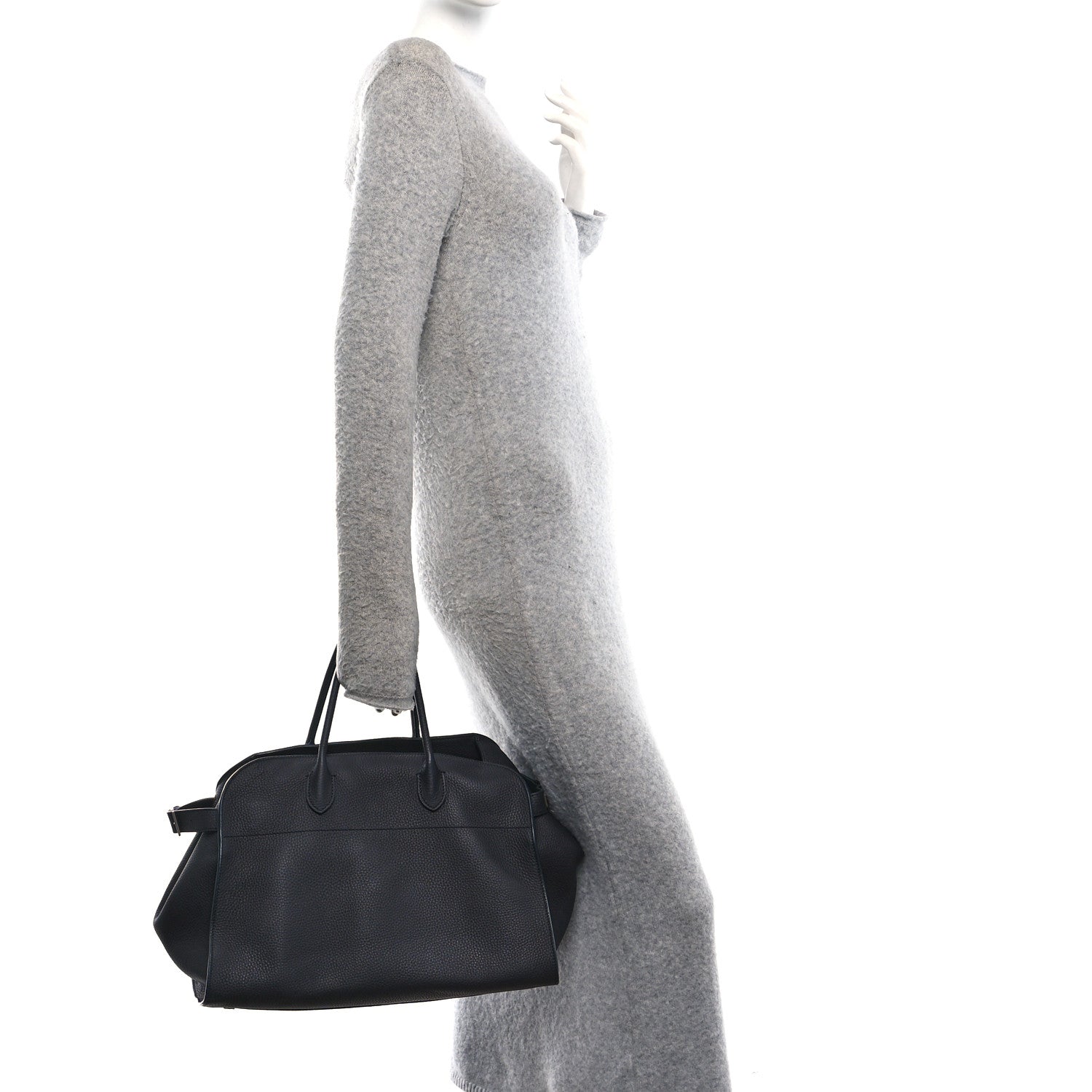 The Row Matte Grained Calfskin Soft Margaux 15 Midnight 2 of 9